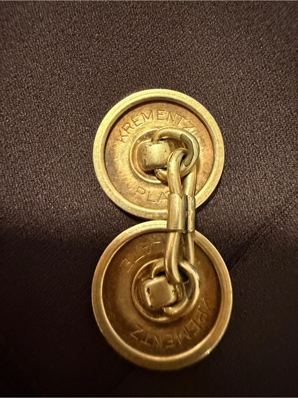 Gold-Tone Monogram Cufflinks and Stud Set - Men Accessories